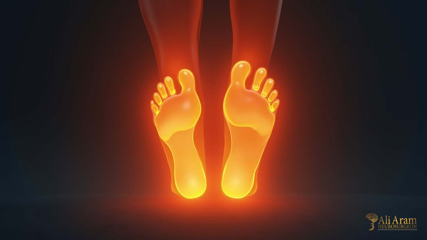 داغ شدن و سوزش کف پا نشانه چیست؟